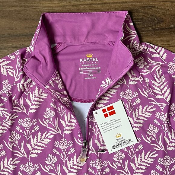 Kastel Denmark Women's Longsleeve Sun Shirt - Rosebud Botanical - XXS - Picture 2 of 4